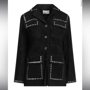 NWOT Zadig & Voltaire Lala Suede Studded Jacket